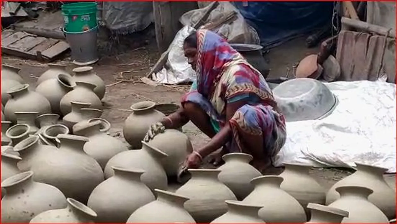 লকডাউন, সিঁদুরে মেঘ দেখছেন মৃৎশিল্পীরা