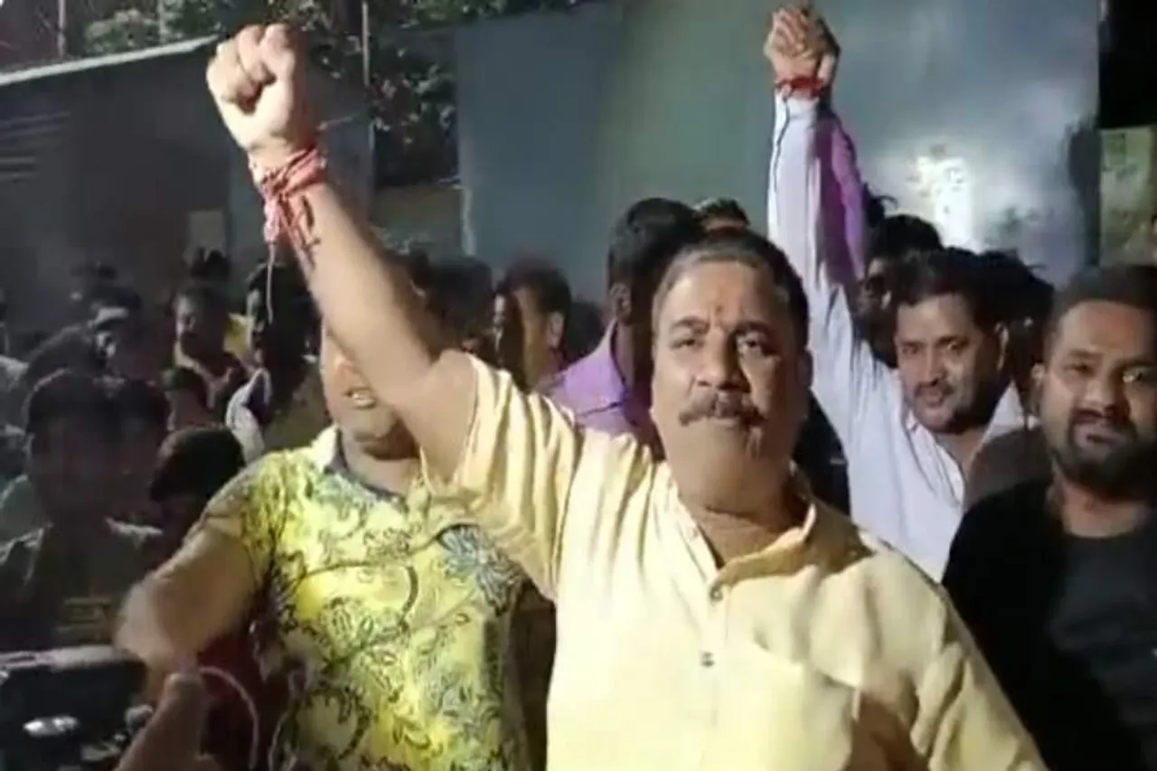 বিজেপি নেতার বিরুদ্ধে হায়দ্রাবাদে বিক্ষোভ, জয় শ্রীরাম ধ্বনি অনুগামীদের