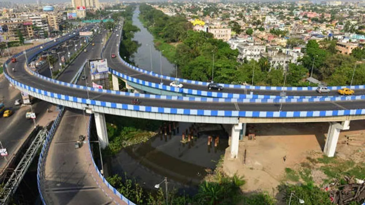 উল্টোডাঙা উড়ালপুলের বাঁকে জাল লাগানোর ভাবনা