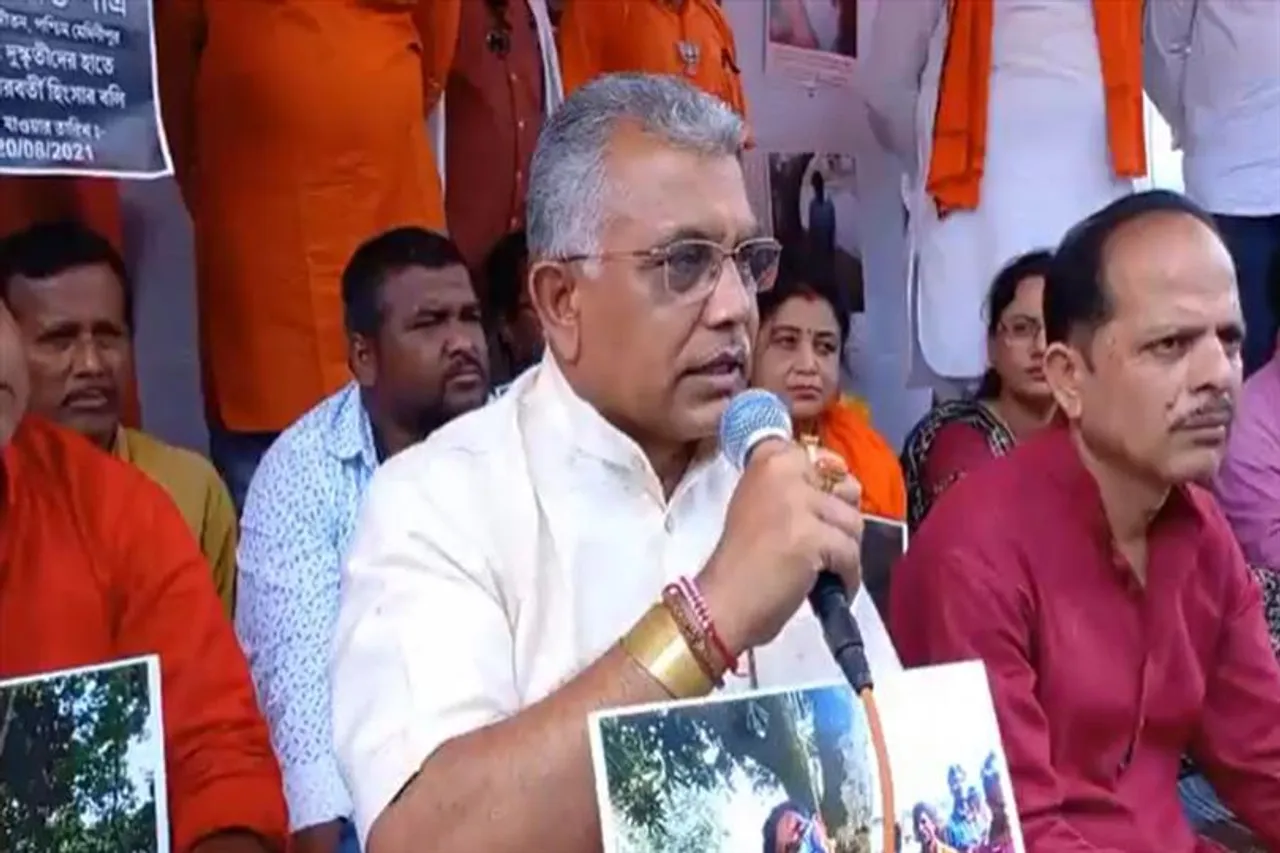 খড়গপুরে বিক্ষোভ বিজেপির, শুনুন দিলীপ ঘোষের বক্তব্য