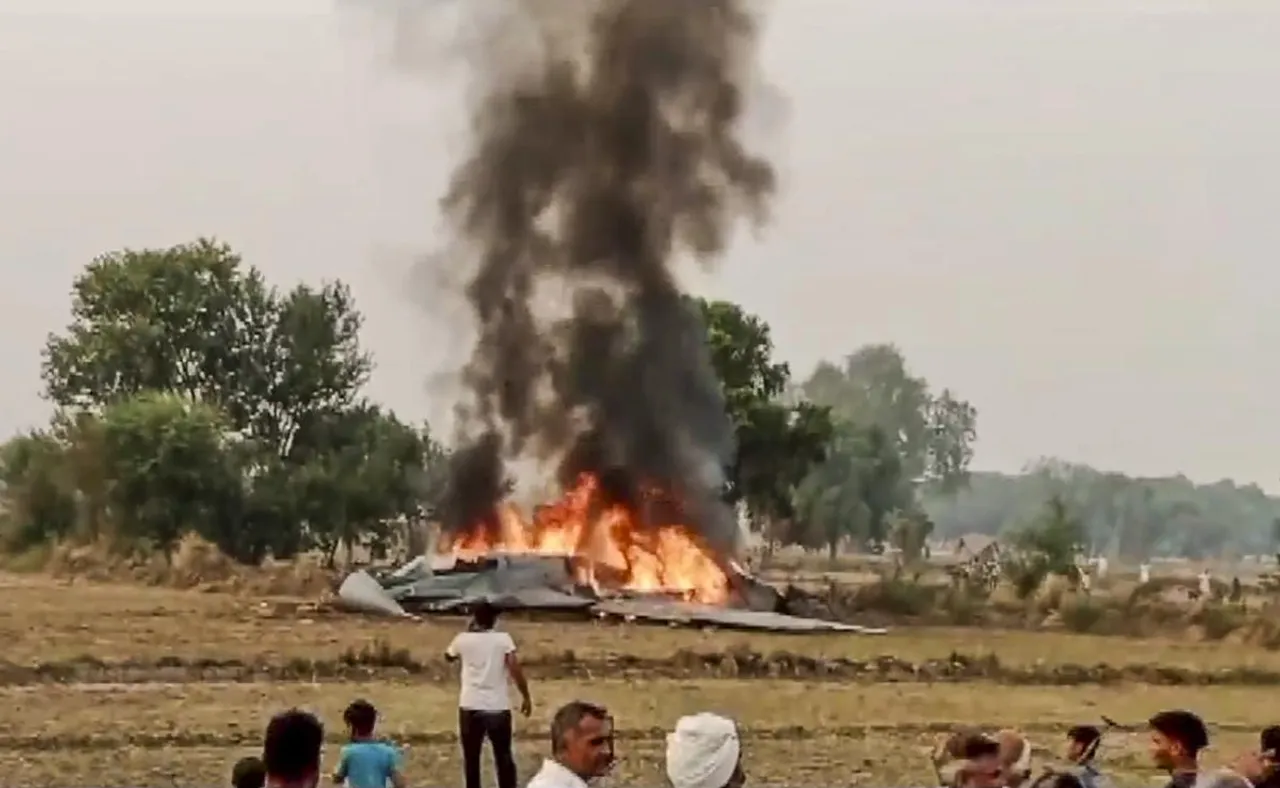 MiG-29 Fighter Jet Crashes Near Agra; Pilot Ejects Safely