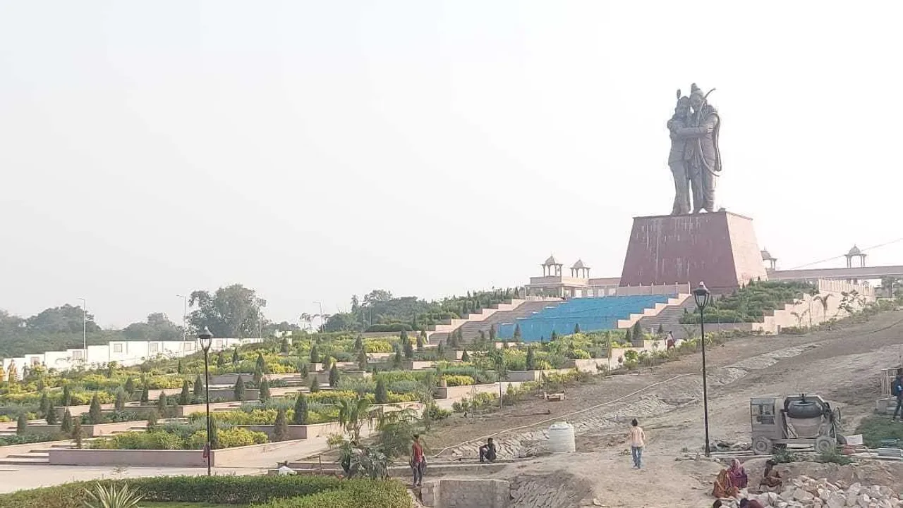 Nishadraj Park Under Construction for Maha Kumbh 2025