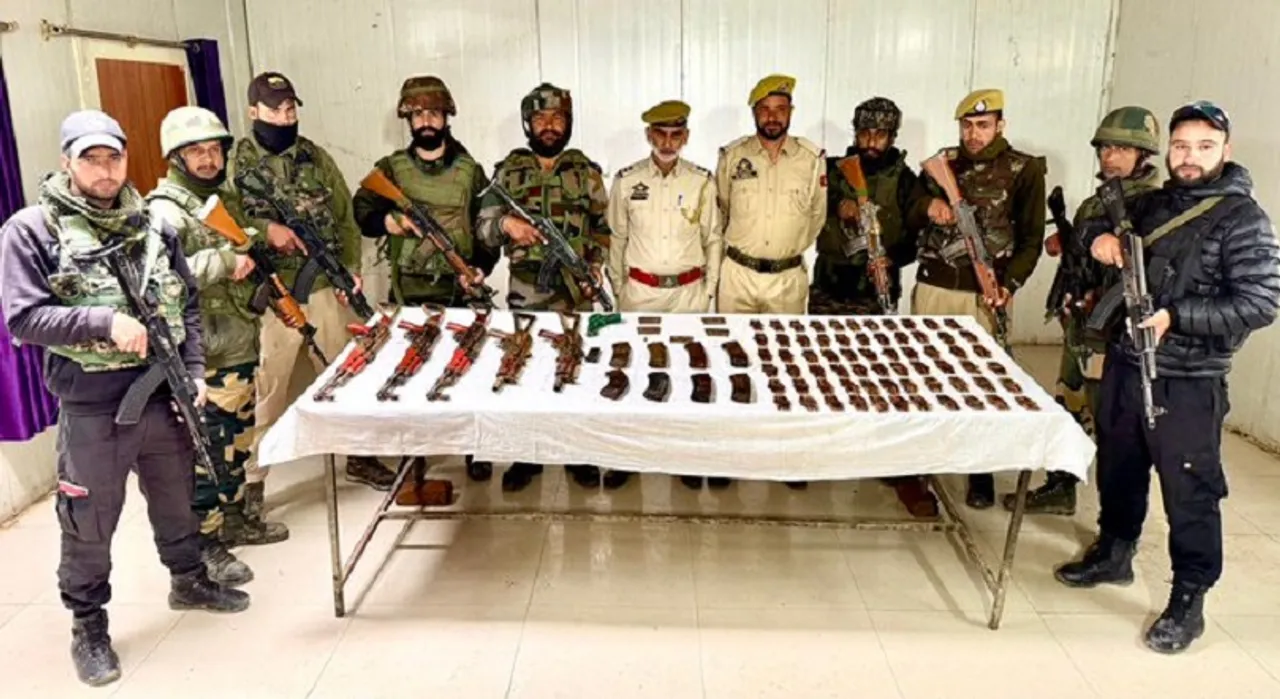 Joint Operation in Kupwara Leads to Busting of Terrorist Hideout, Large Cache of Weapons Seized