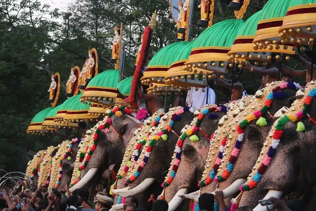 Thrissur Pooram Begins with Grandeur, Tradition and Devotion