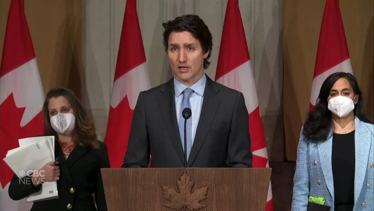 TRUDEAU ANNOUNCES NEW SANCTIONS ON RUSSIA AS MOSCOW  RAMPS UP PRESSURE ON UKRAINE