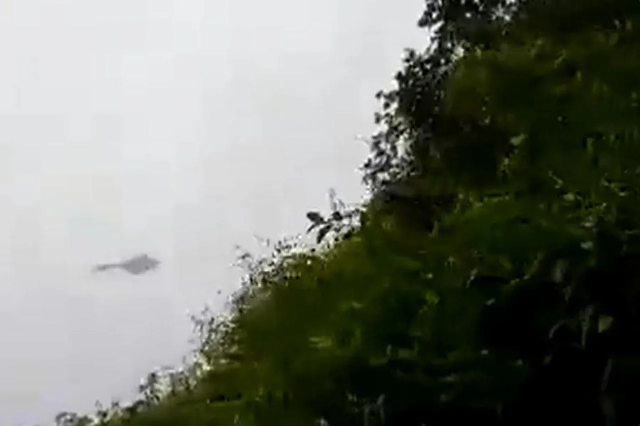 CDS helicopter just before the crash!