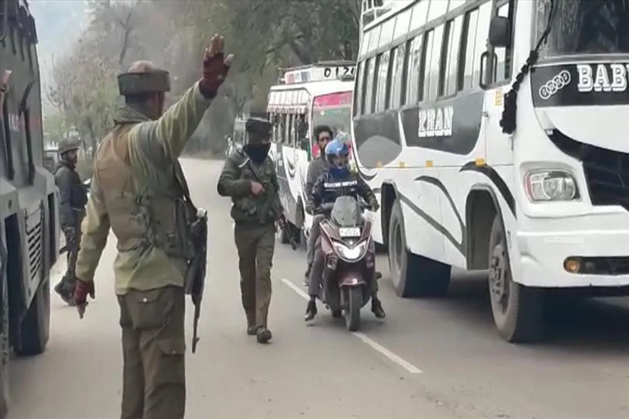 Security forces conduct special checking operation in Poonch