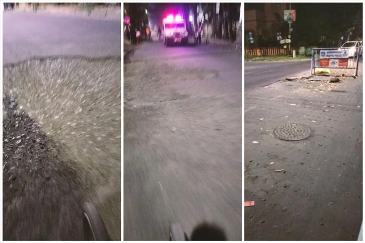 Roads or crater in Bidhannagar