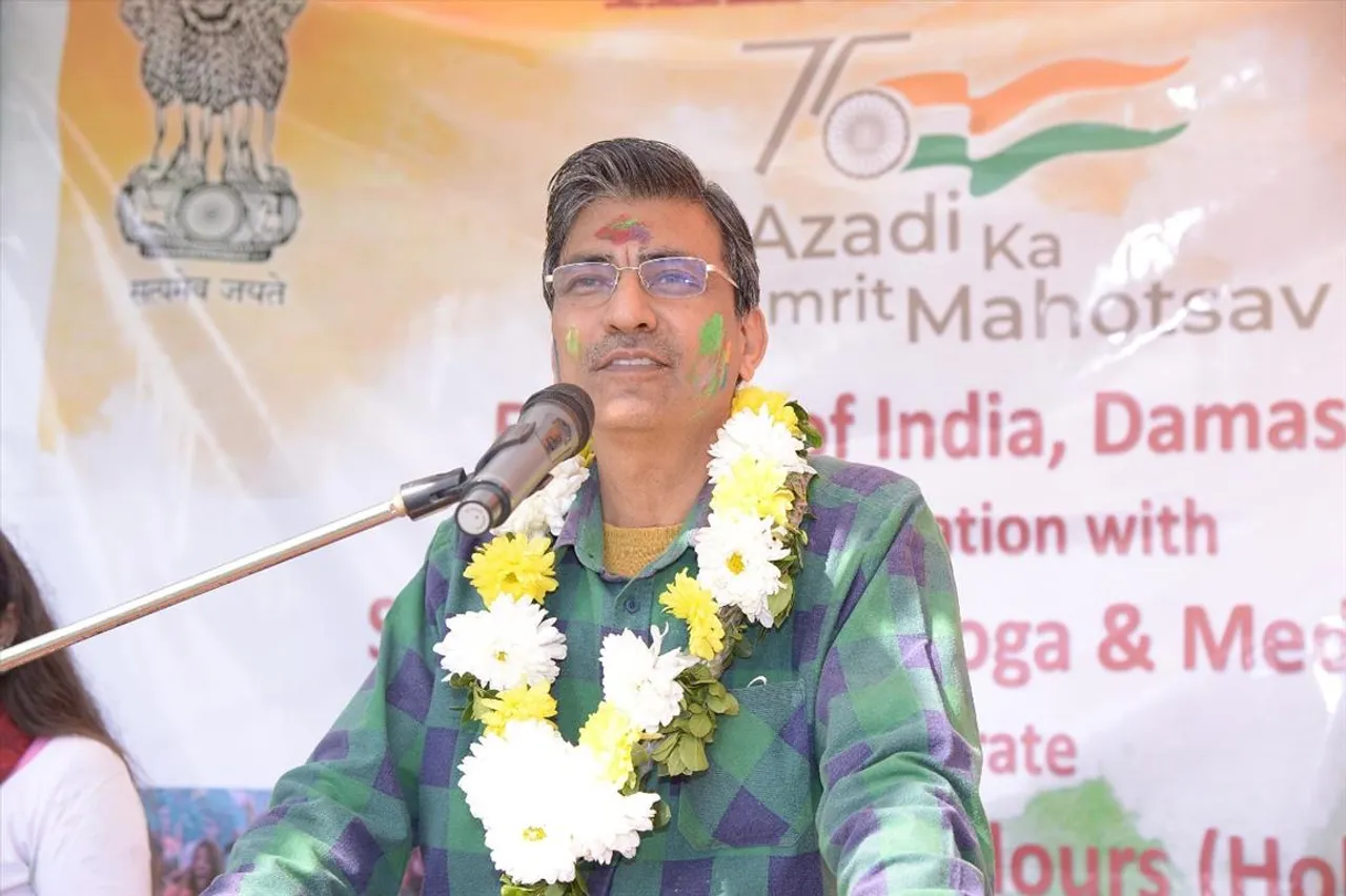 Holi celebration in syria