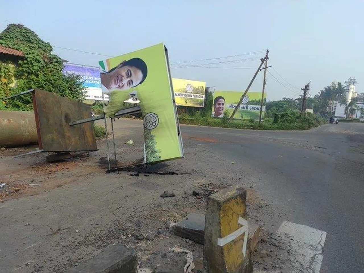 TMC hoardings vandalised in Goa