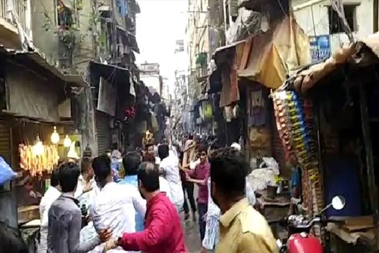 A part of Bowbazar market  is  collapsed