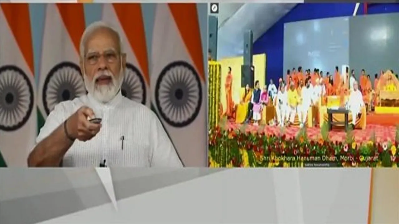 The Prime Minister unveiled the 108 feet high Lord Hanuman statue