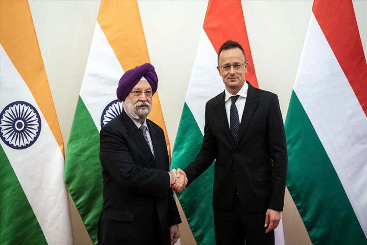 Excellent productive meeting with Peter Szzijarto, tweeted Hardeep Singh Puri