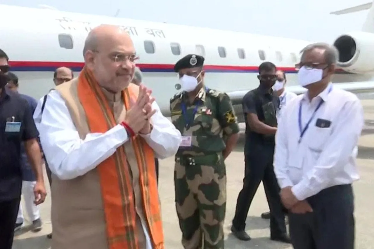 Union Home Minister Amit Shah arrives at Kolkata