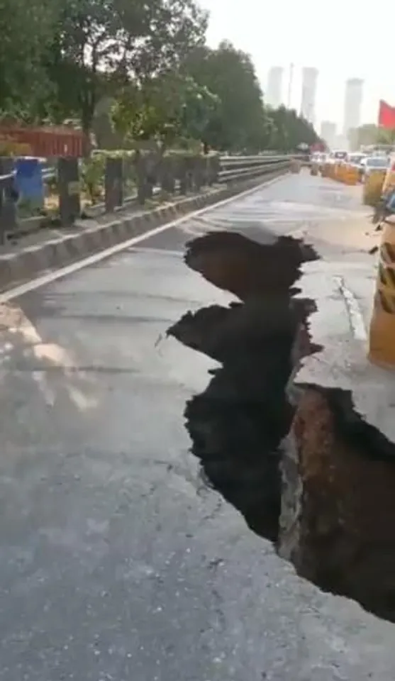 Major cracks on Noida-Greater Noida Expressway