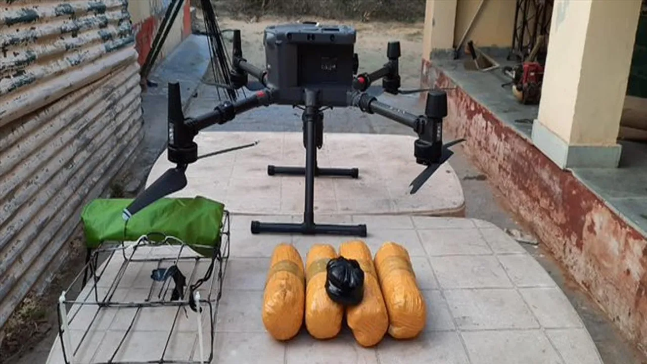 contraband items rescued from Pak drone in India