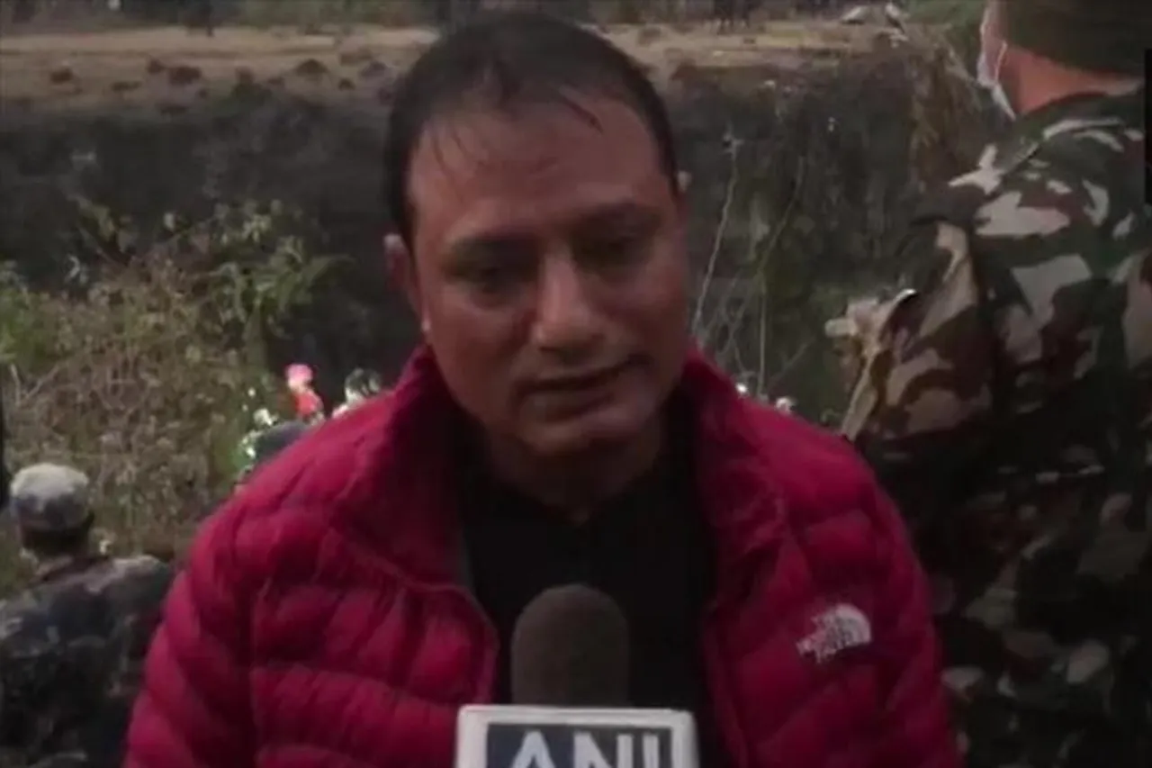 What did the eyewitnesses of the Nepal plane crash say?