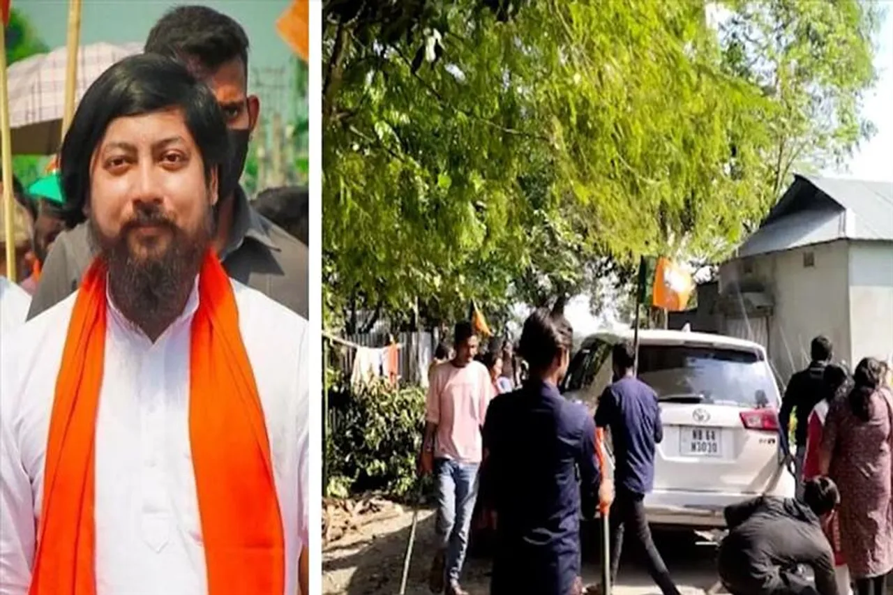 Stones rained on the convoy of Nishith Pramanik,Dinhata has become a battlefield in Trinamool-  BJP conflict