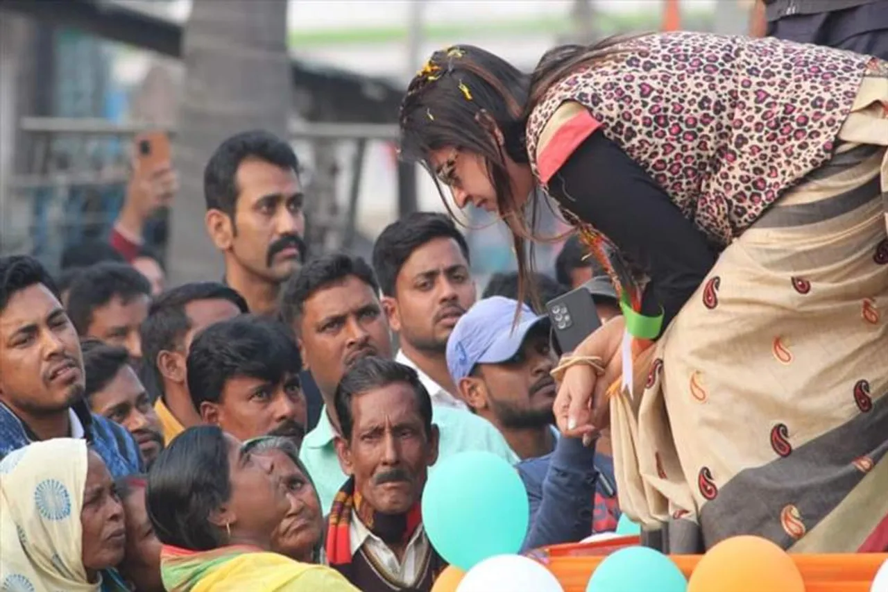 After Khairashol MP Shatabdi Roy in the face of outrage at Mohammed Bazar