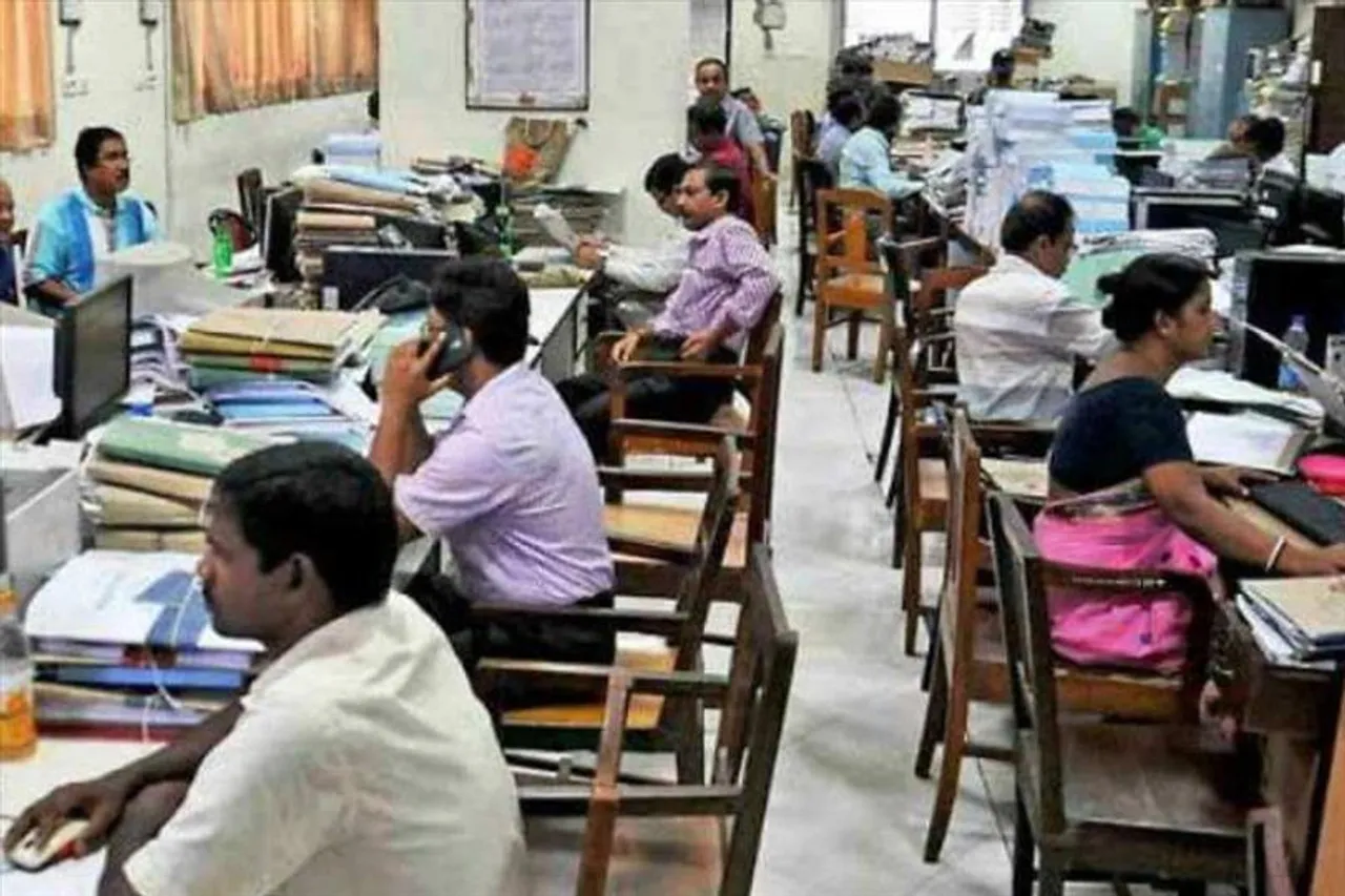 Some of the government workers are on strike despite coming to office