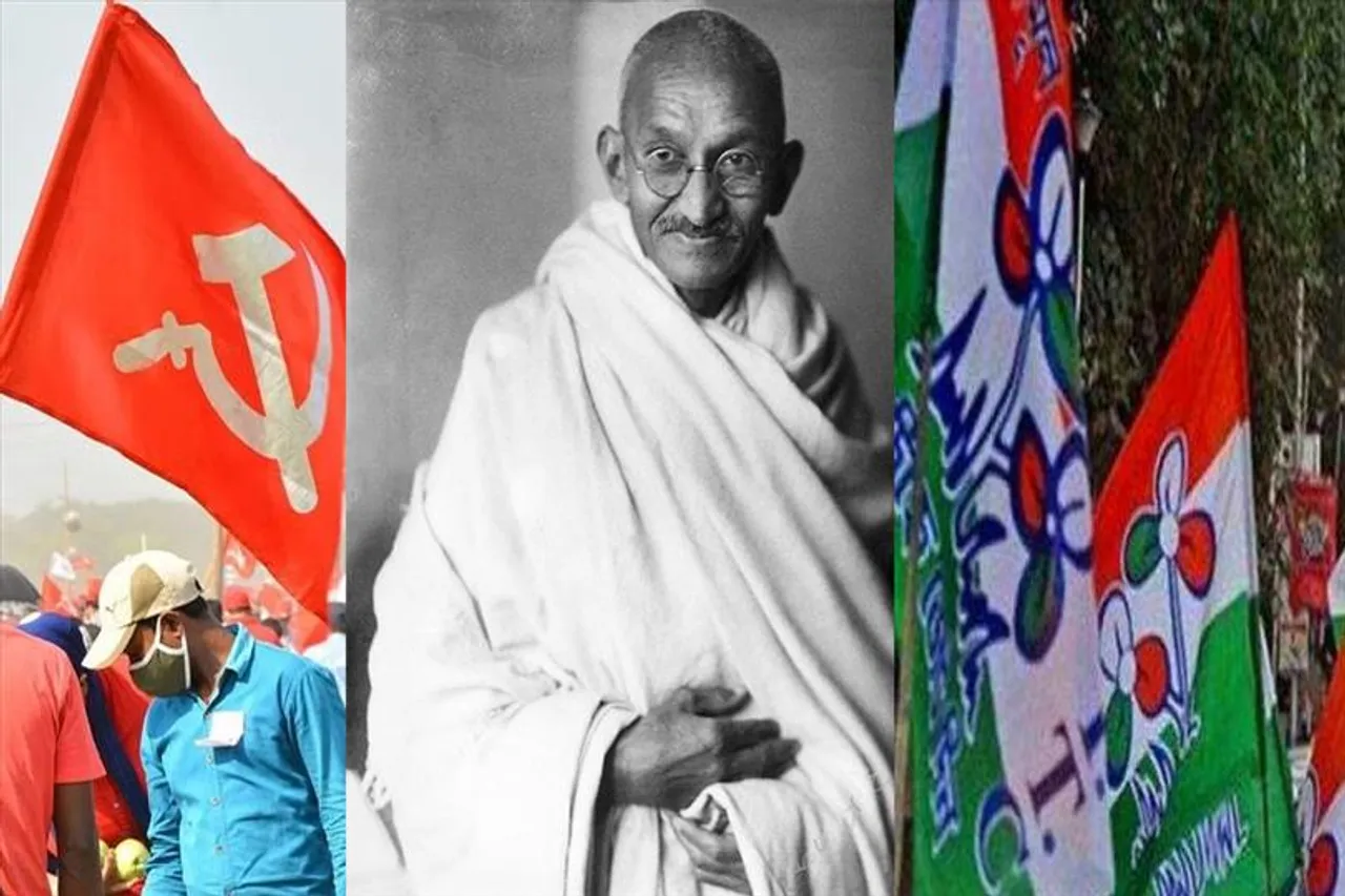 On the death anniversary of Mahatma Gandhi, Trinamool accused the Left of preventing them from paying homage to the 'Father Of The Nation'