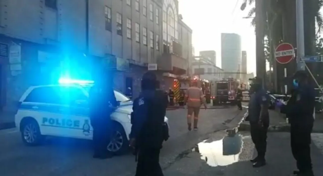 Fire at Express House building- Trinidad and Tobago
