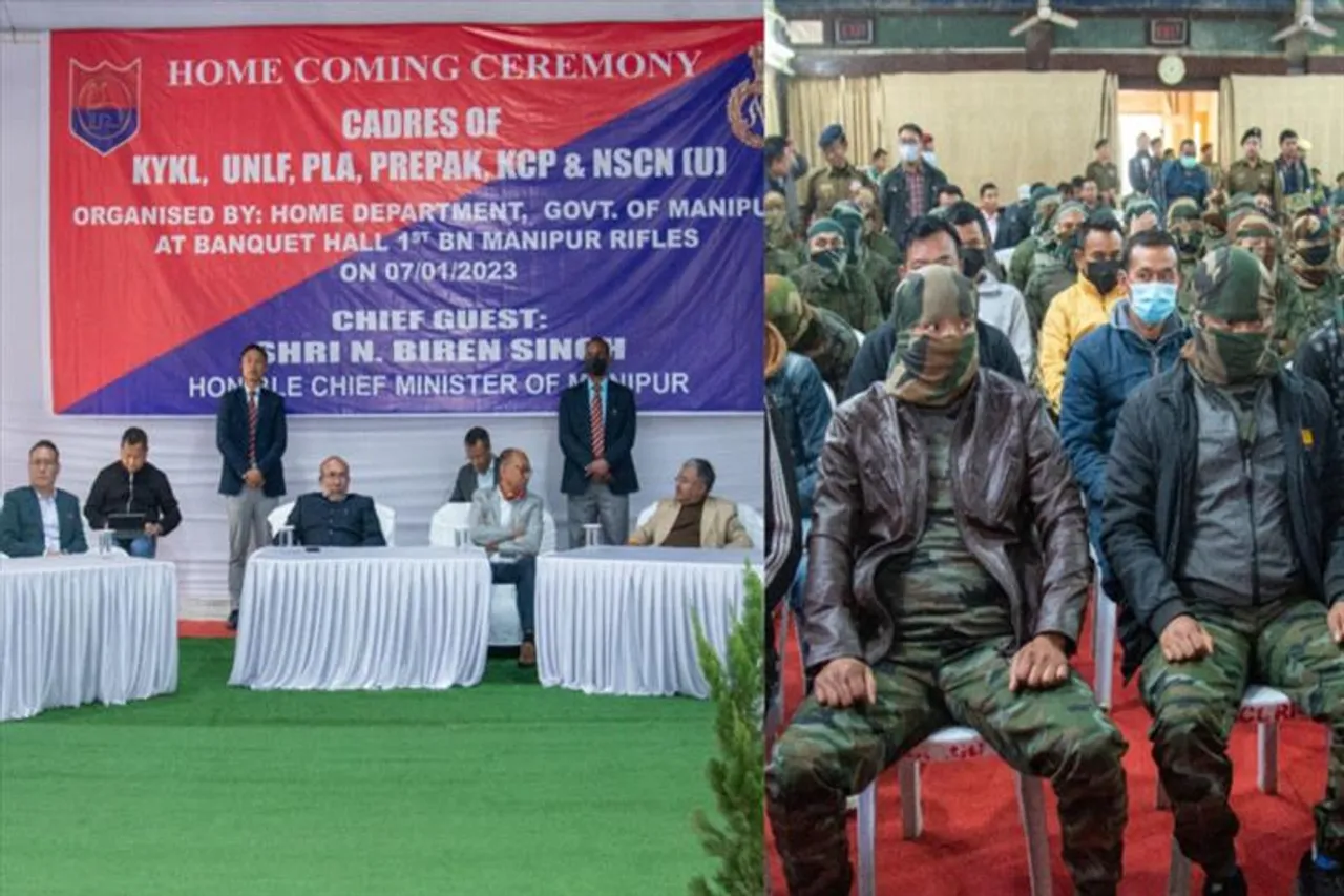 43 militants surrender with firearms in Manipur