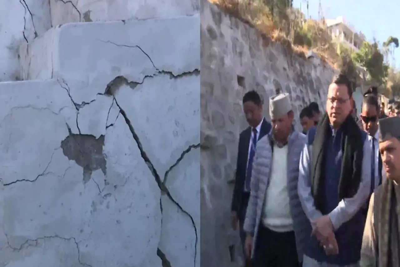 Joshimath: CM conducts a ground inspection of the affected areas