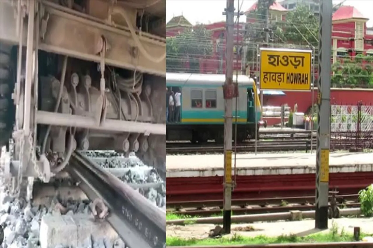Amta local derailed before entering Howrah station