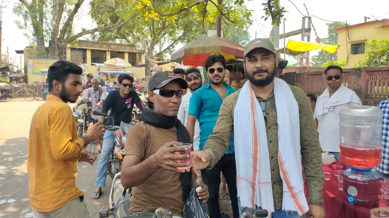 TMYC distributed syrup for relief in scorching heat