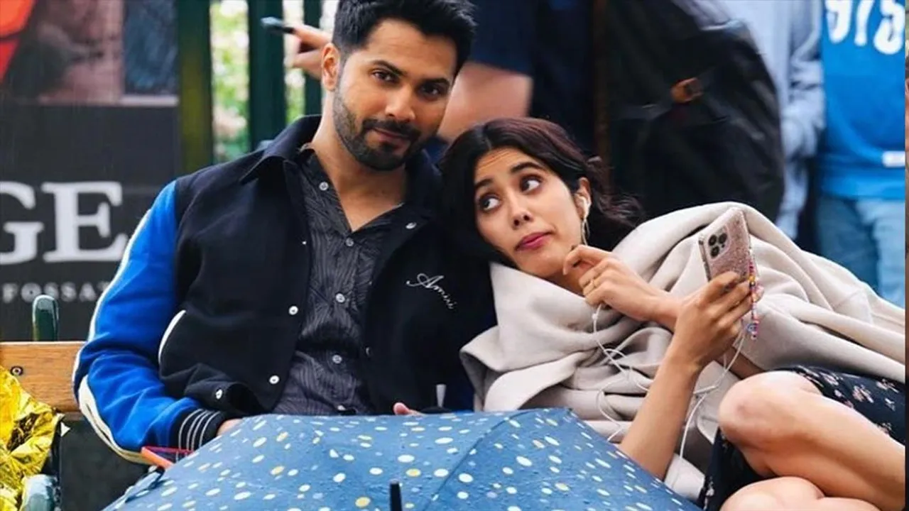 Janhvi Kapoor and Varun Dhawan on the set of ‘Bawaal’