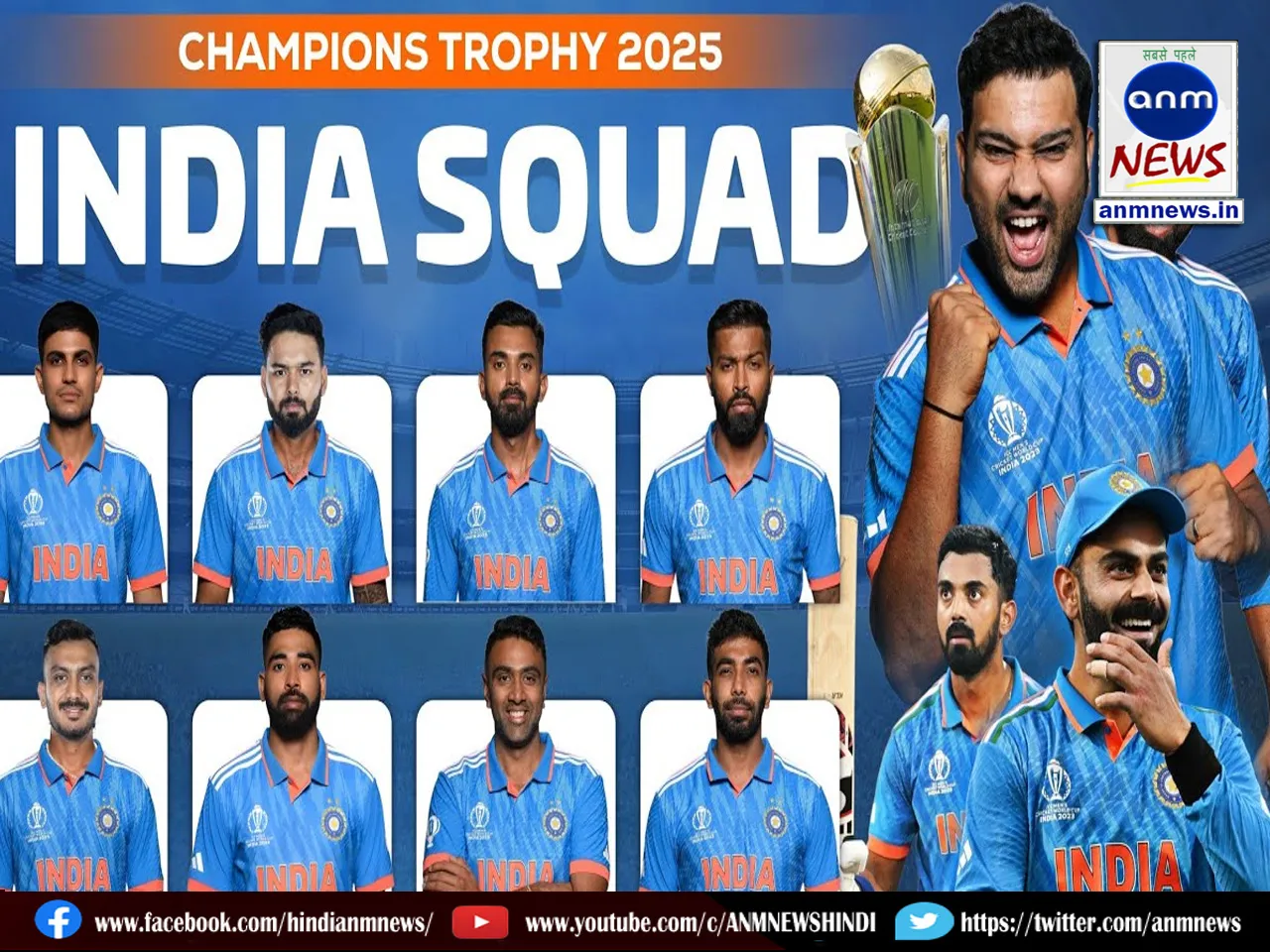 Team India in Champions Trophy 2025