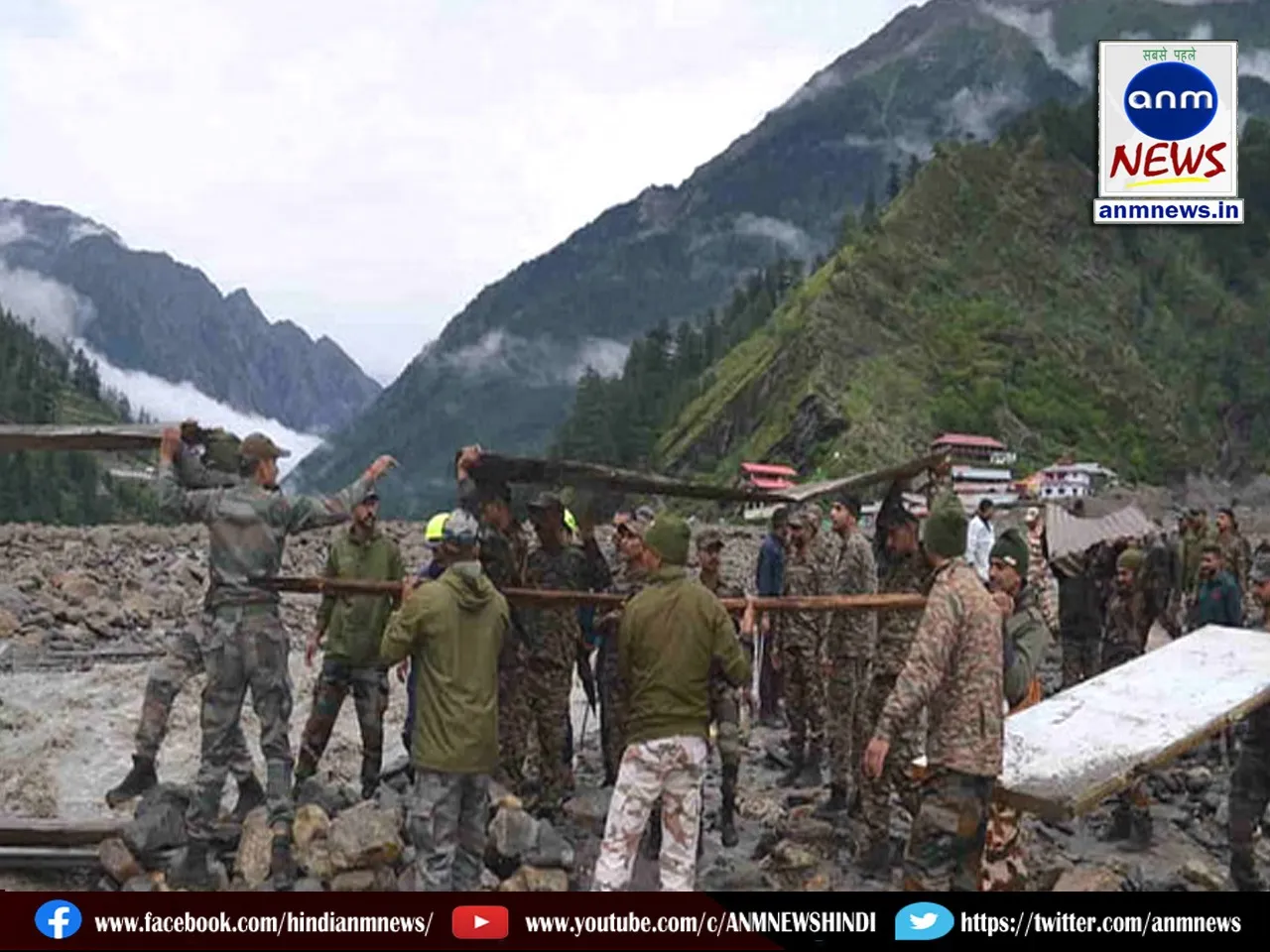 Massive destruction due to cloud burst