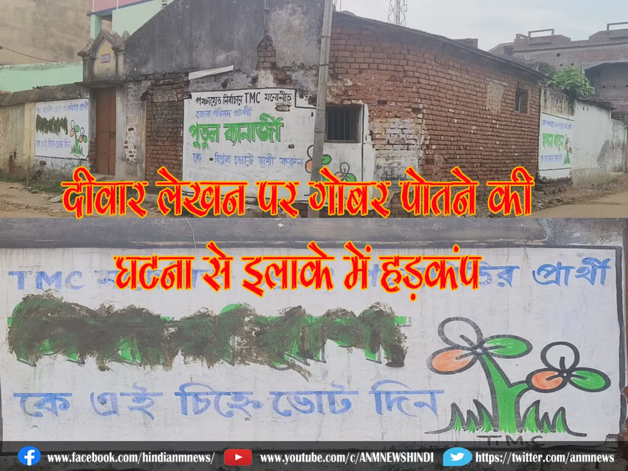 cow dung on the wall writing