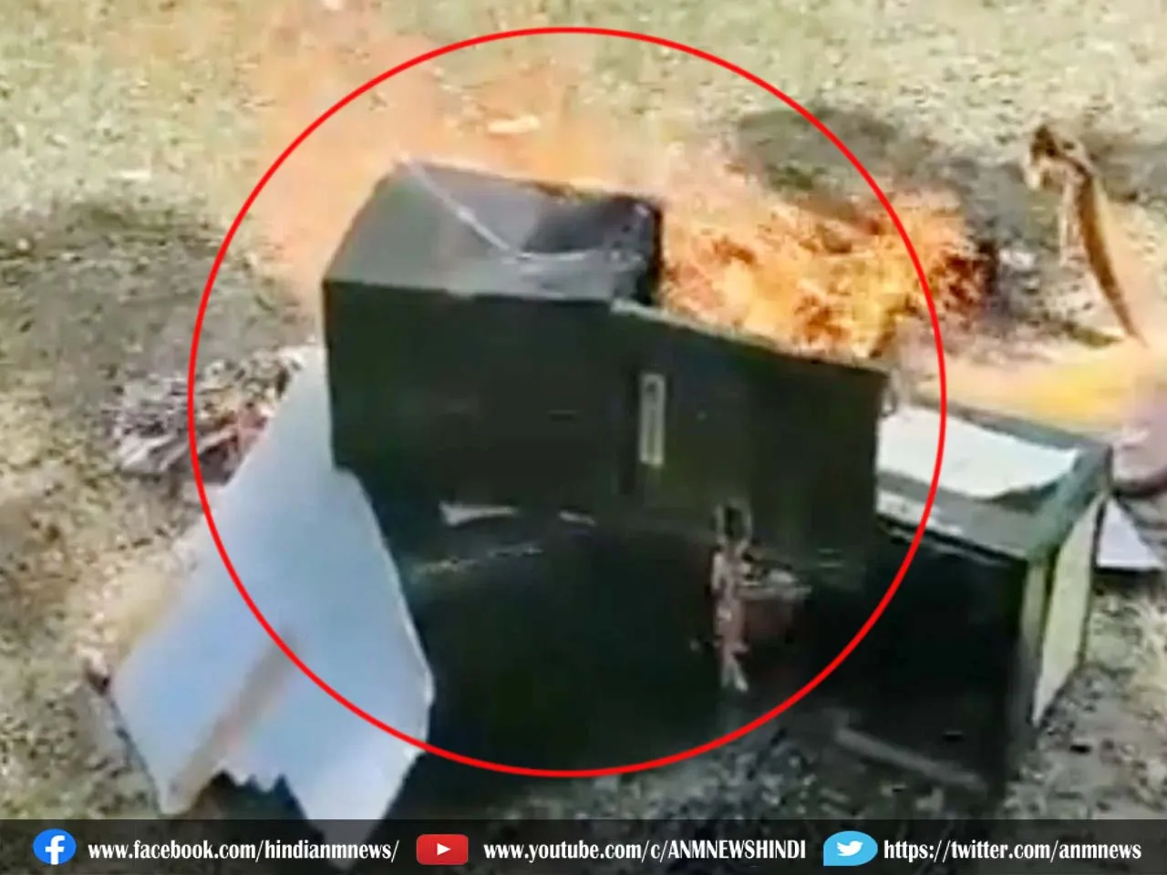 Ballot box burnt 0807
