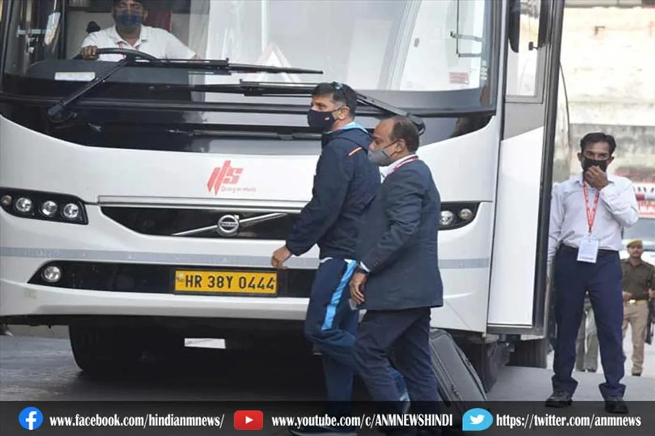 भारत और न्यूजीलैंड : टेस्ट मैच खेलने कानपुर पहुंची टीम इंडिया