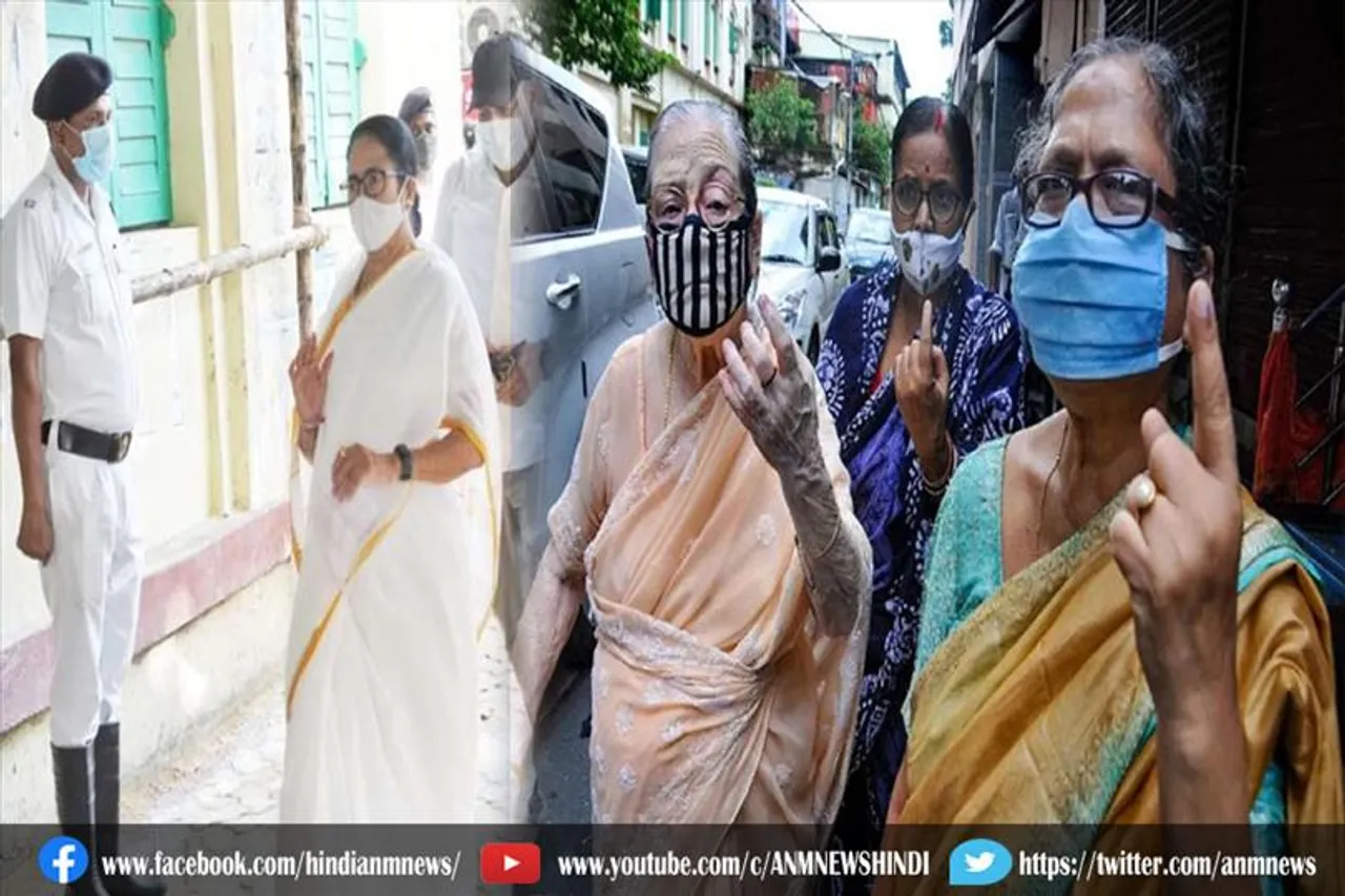 भवानीपुर विधानसभा सीट पर शाम पांच बजे तक 53.32 प्रतिशत मतदान