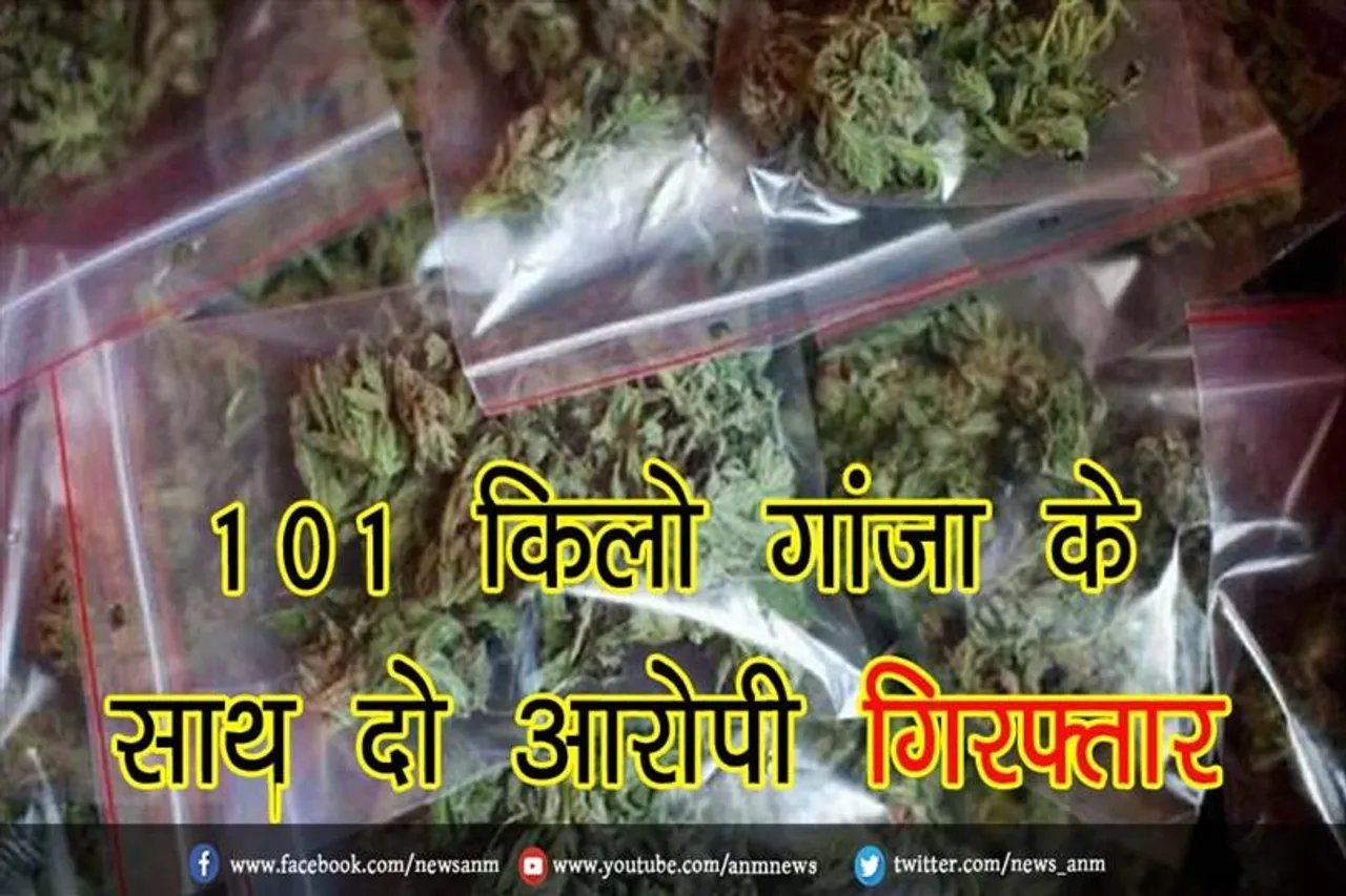 101 किलो गांजा के साथ दो आरोपी गिरफ्तार