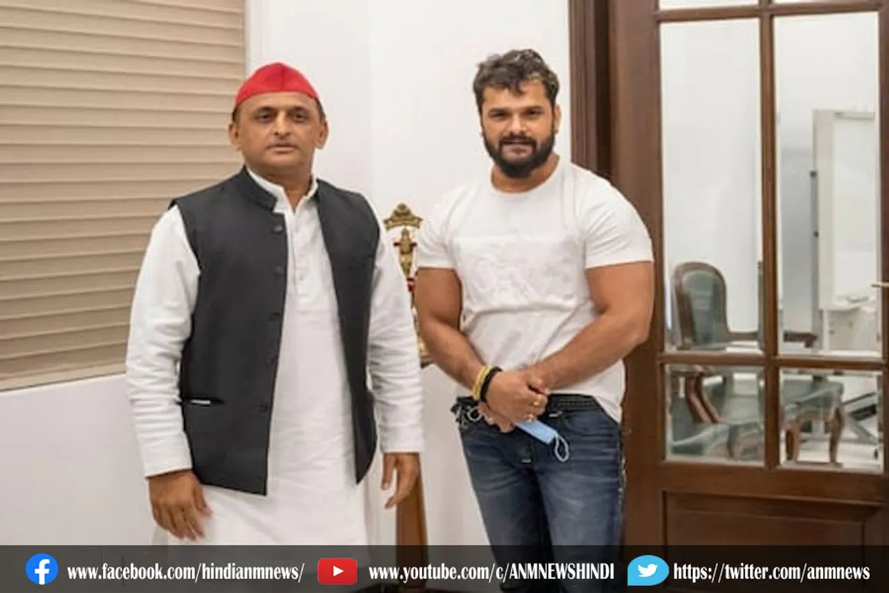 सियासी मुलाकात : खेसारीलाल यादव ने की अखिलेश यादव से मुलाकात