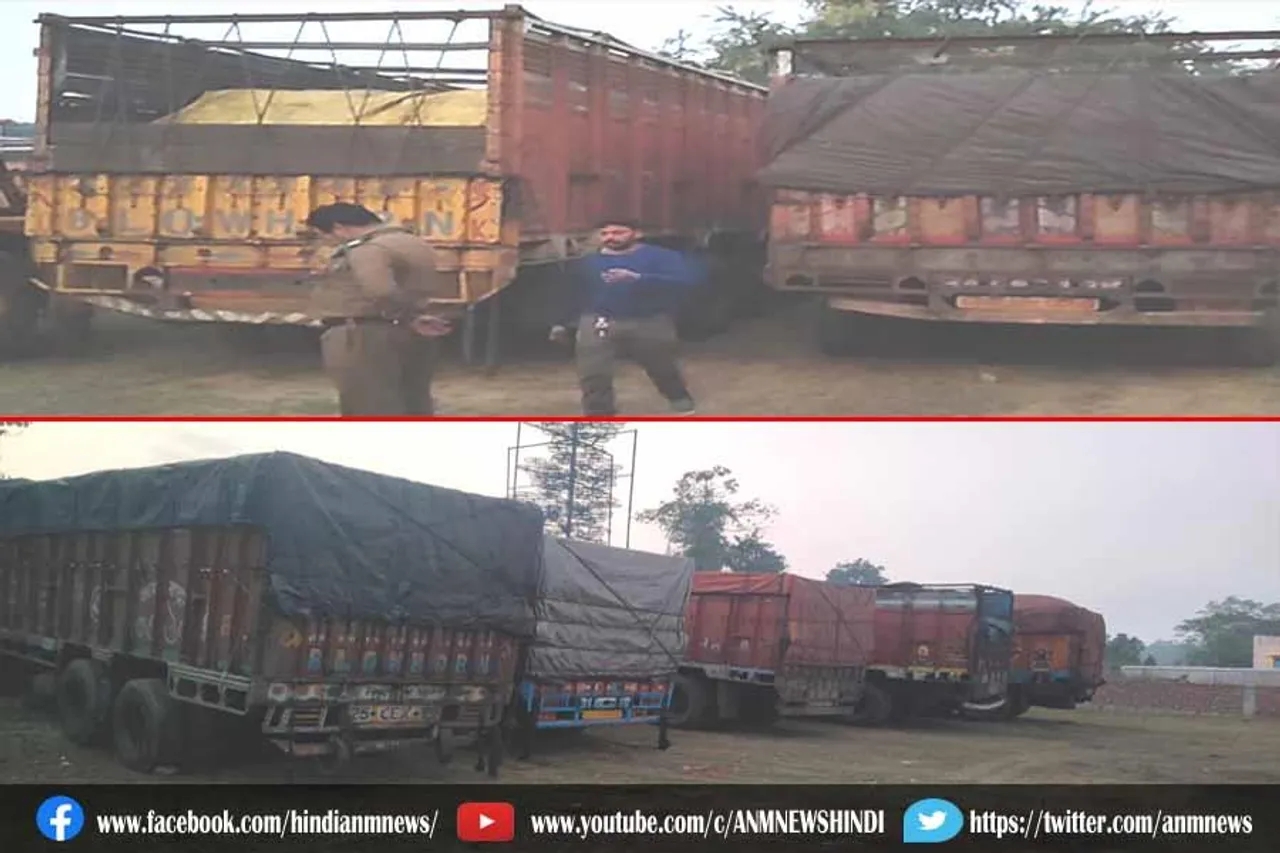 अवैध कोयला तस्करी के खिलाफ पुलिस का अभियान जारी, 12 ट्रक जब्त, 7 गिरफ्तार