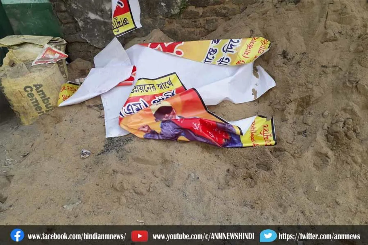 माकपा प्रत्याशी के समर्थक ने लगाया पोस्टर फाड़ने का आरोप