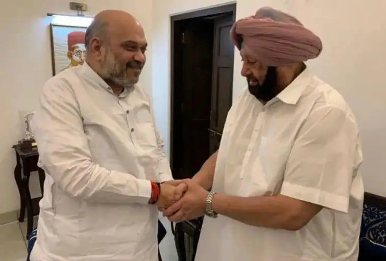 अमित शाह से मिलने पहुंचे कैप्टन अमरिंदर सिंह