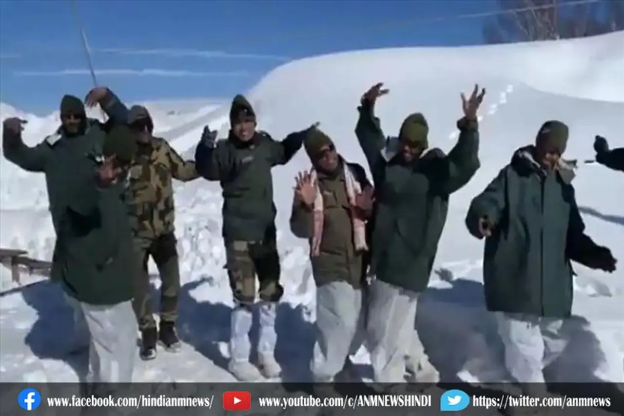 BSF जवानों ने फ्रीजिंग टम्प्रेचर पर किया डांस