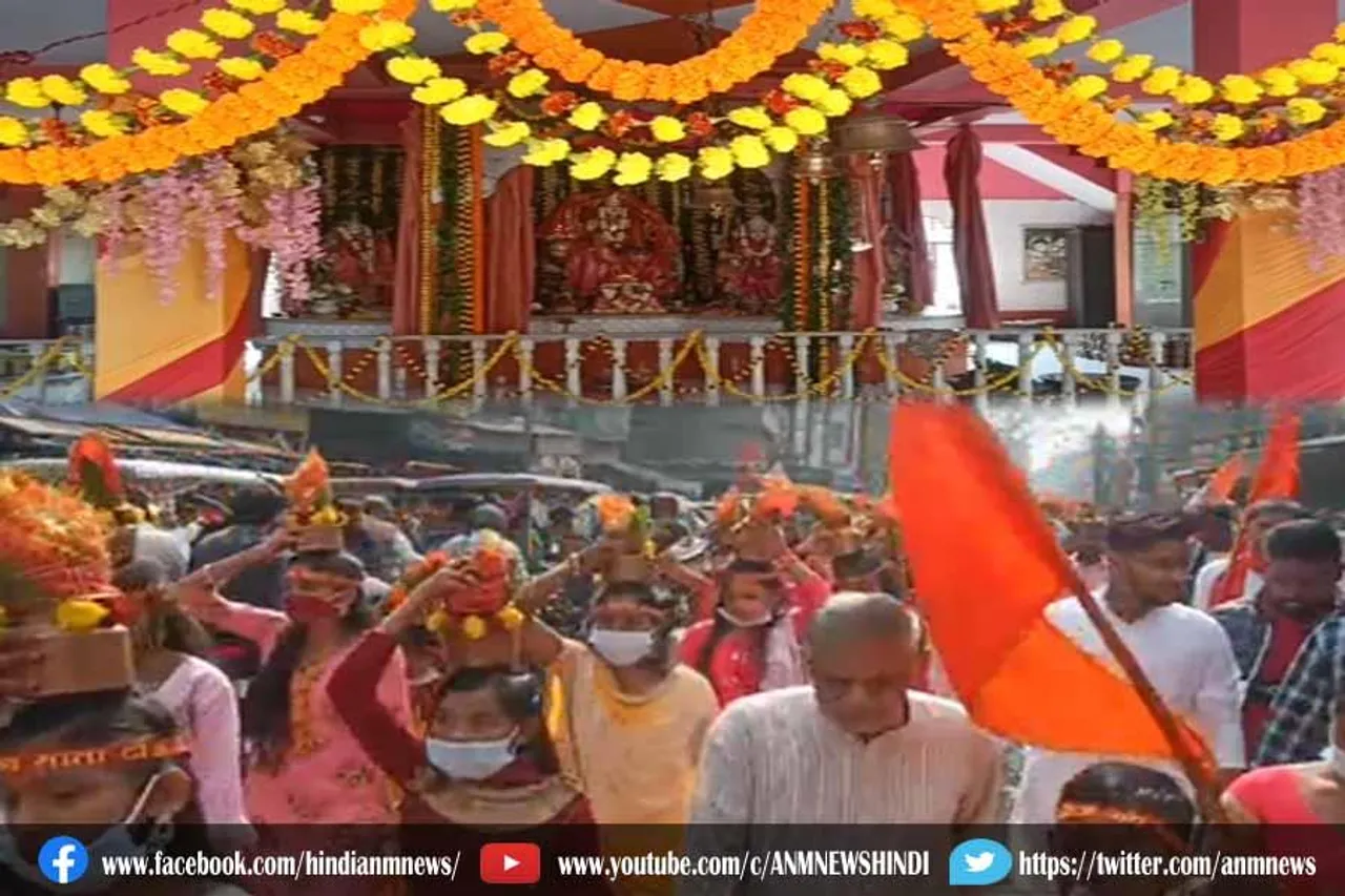 माता वैष्णो देवी मंदिर से 151 भव्य कलश यात्रा निकाला गया