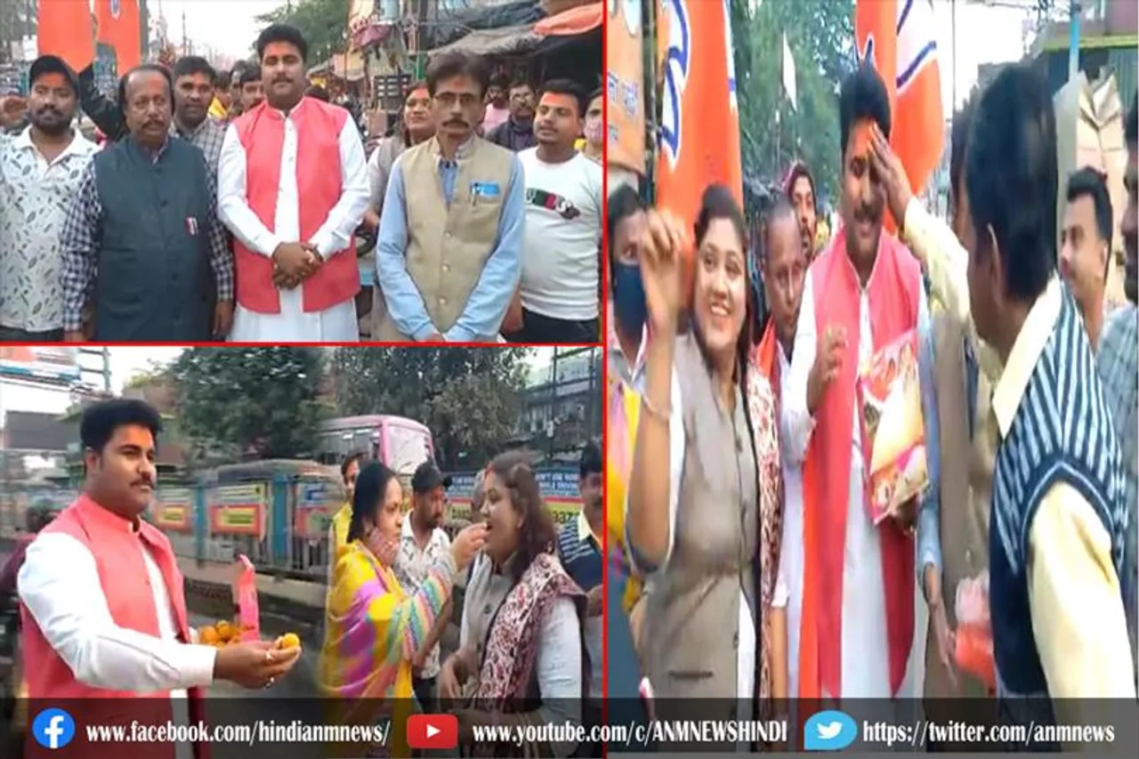 त्रिपुरा चुनाव में भाजपा की जीत, आसनसोल बाजार में भाजपा की खुशी