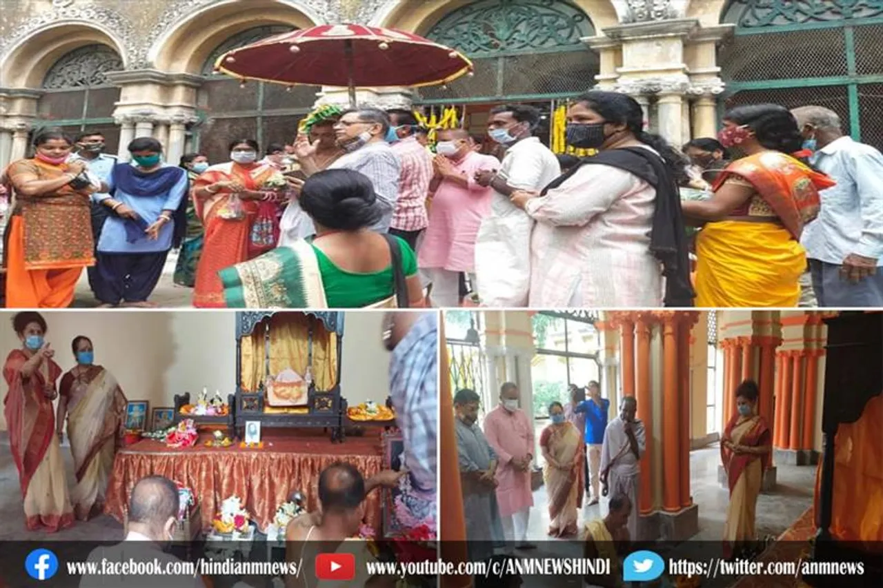 सियरसोल राजबाड़ी में कोरोना विधि मान कर शुरू हुई रथ पूजा