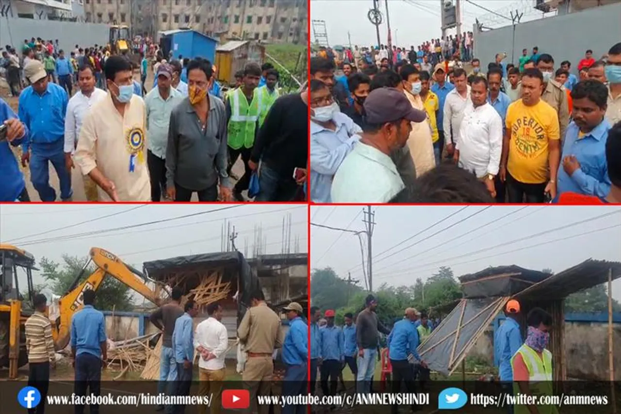 आज आसनसोल में अवैध कब्जाधारियों को किया गया बेदखल