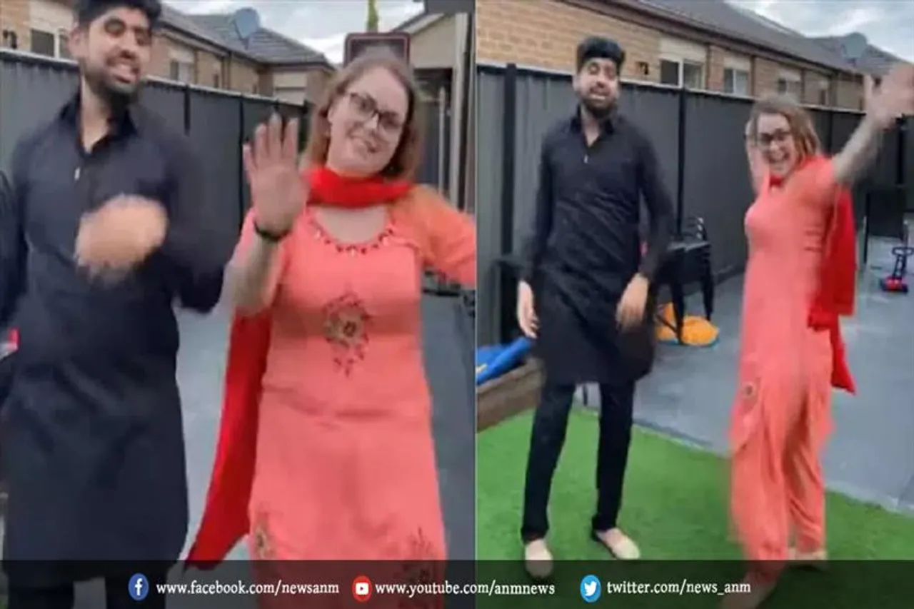 हरियाणवी गाने पर विदेशी महिला ने किया जोरदार डांस