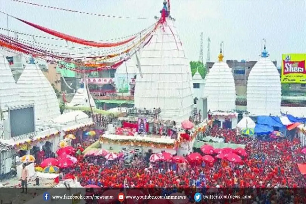 श्रावणी मेले के पहले दिन 50 हजार से अधिक लोगों ने किया जलार्पण