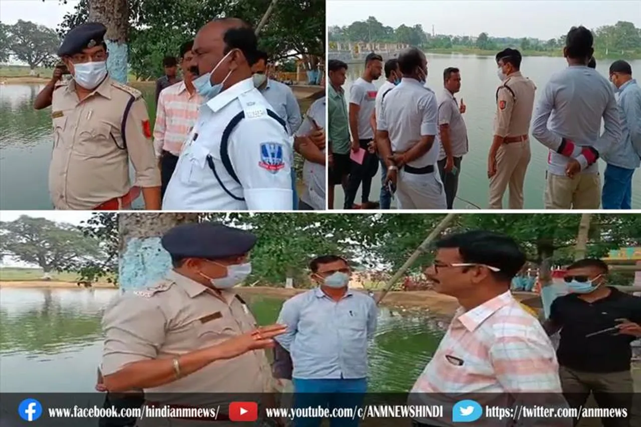 रानीगंज के बरदही छट घाट का एसीपी तथागत पांडे ने किया निरीक्षण